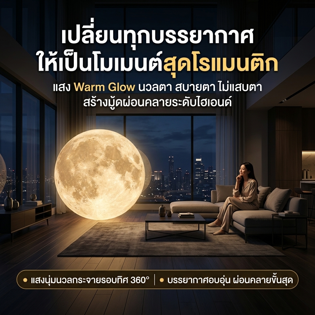 โคมไฟพระจันทร์ 120 CM รูปที่ 2