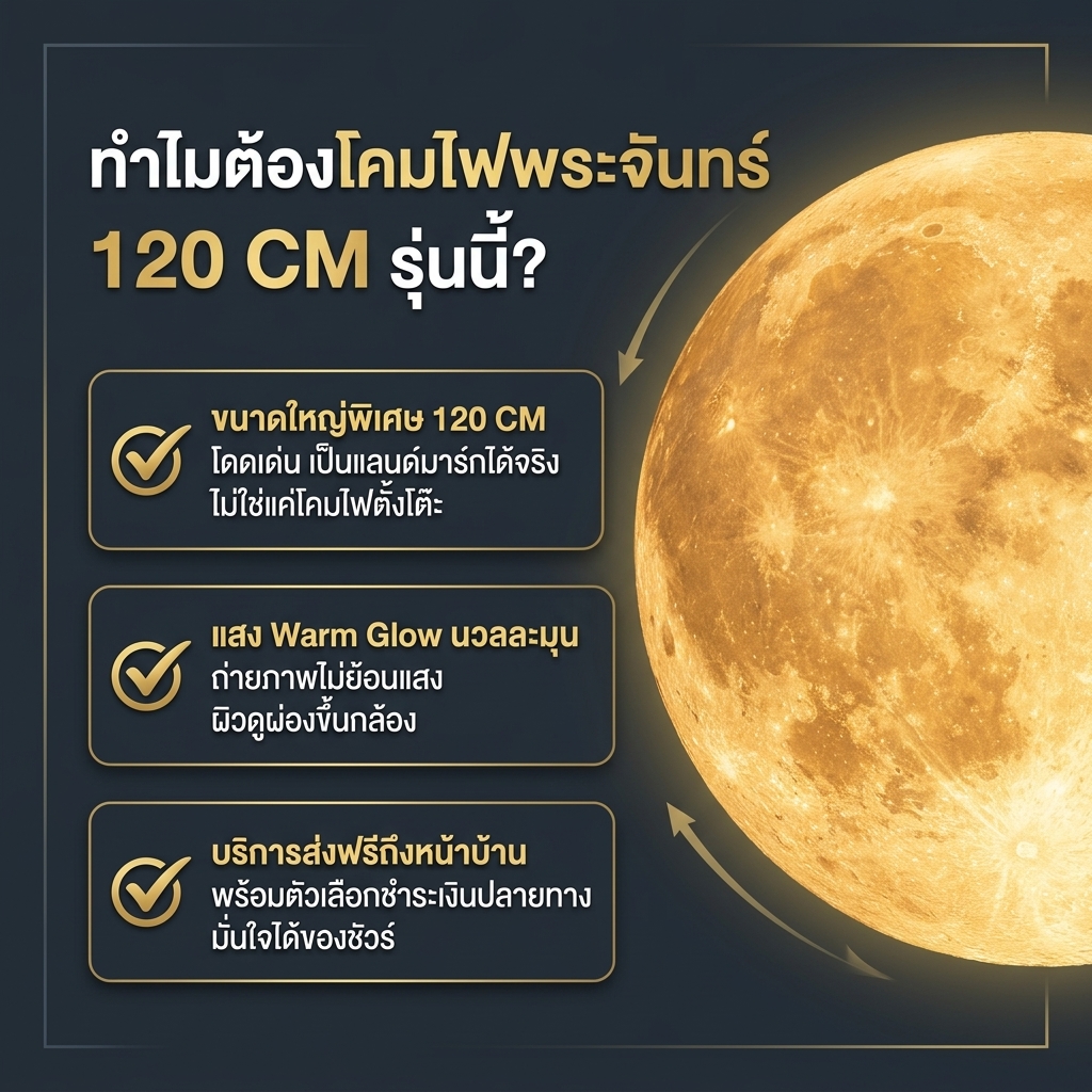 โคมไฟพระจันทร์ 120 CM รูปที่ 8