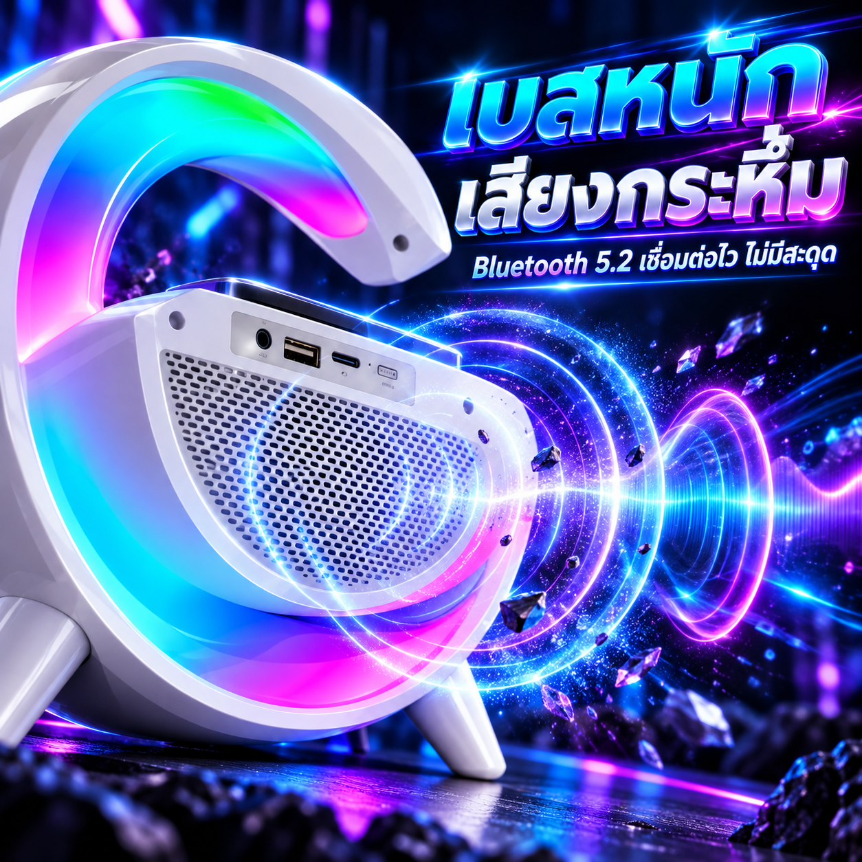 ลำโพงบลูทูธ ไร้สาย ชาร์จแบบได้สุด COOL รูปที่ 3