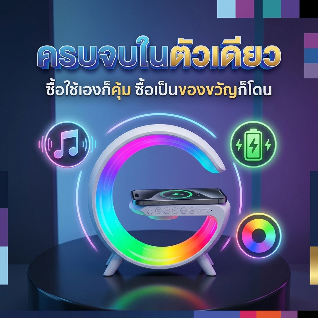 กำลังฮิต ลำโพงบลูทูธ ไร้สาย ชาร์จแบบได้สุด COOL รูปที่ 8