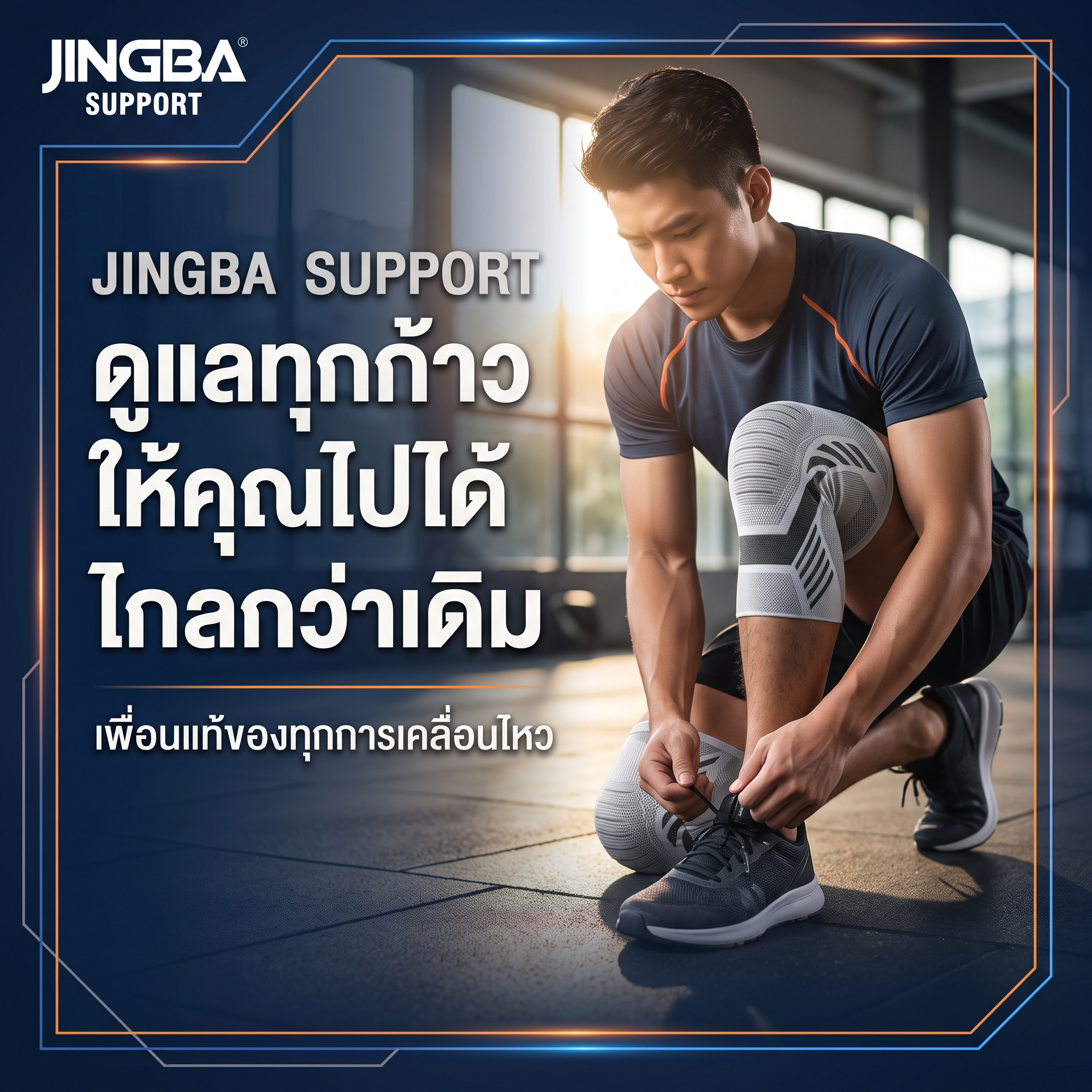 ปลอกรัดพยุงหัวเข่า JINGBA SUPPORT รูปที่ 8